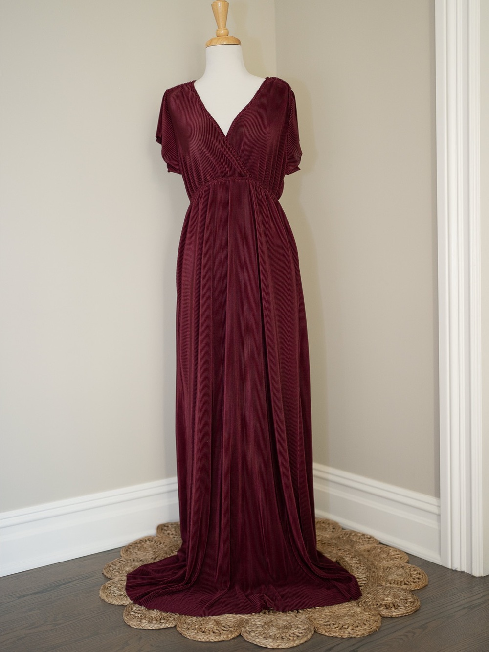 Baltic Born Burgundy Velvet Maxi Dress L/T